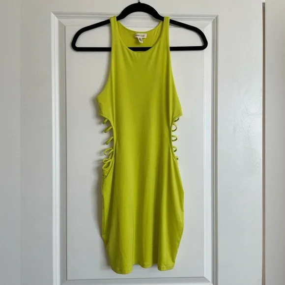urban outfitters neon dress Urban Outfitters Dress New Size Small Neon Pink Mesh Fishnet Festival Cover Up